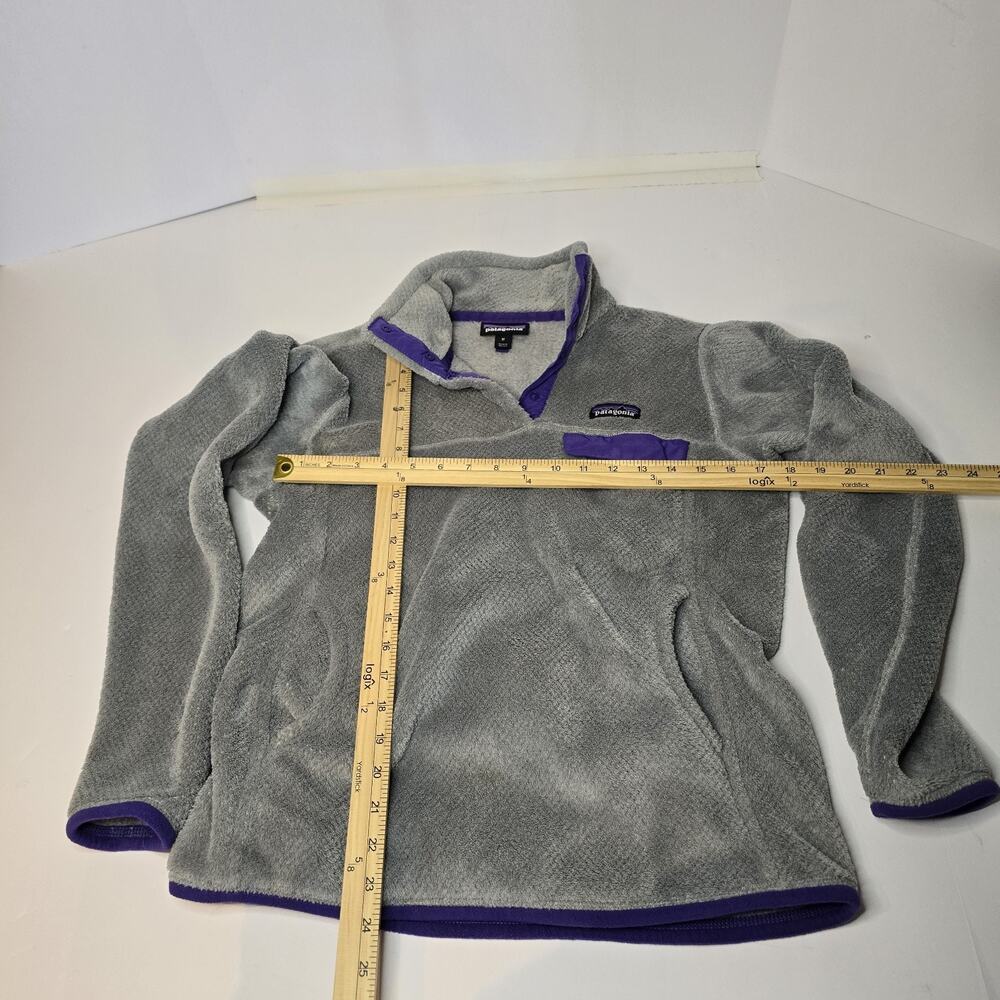 Patagonia Re-Tool Snap-T Fleece Pullover Jacket Women’s Med Gray Purple